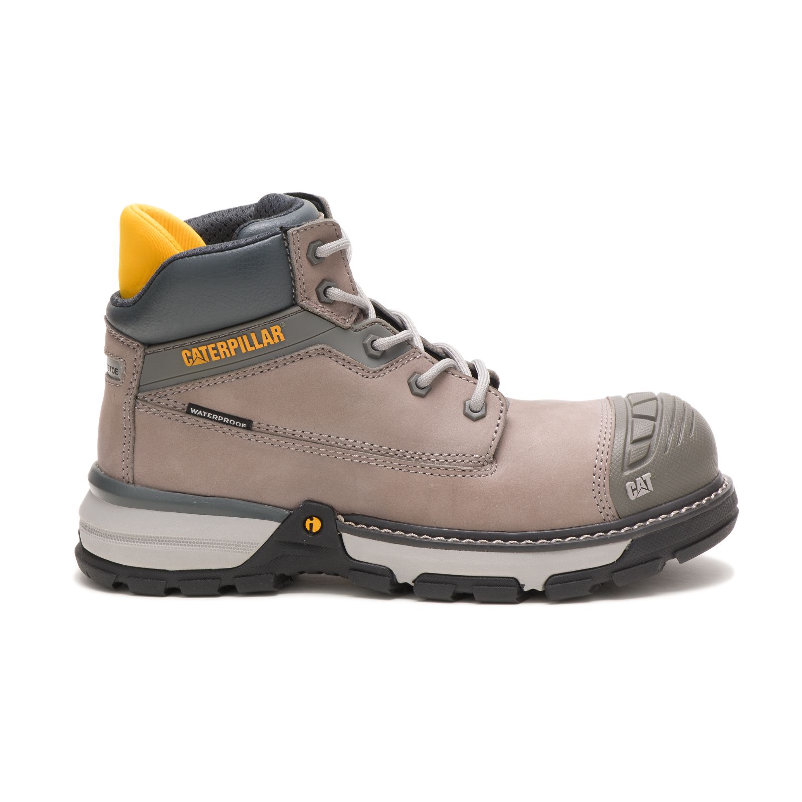 Caterpillar Women's Excavator Superlite Waterproof Nano Toe Work Boots Khaki CAT-13760